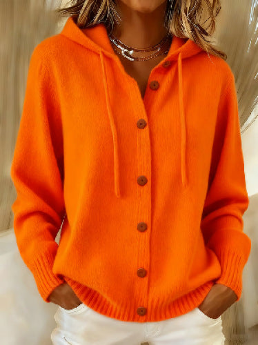 Women's Hooded Knit Cardigan, Relaxed Fit (photo 7)