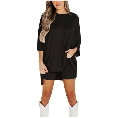 Women's Batwing T-Shirt and Shorts Set (photo 22)