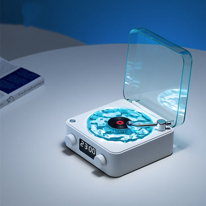 Retro Turntable-Style Bluetooth Speaker with Nature Sounds and Light (photo 7)