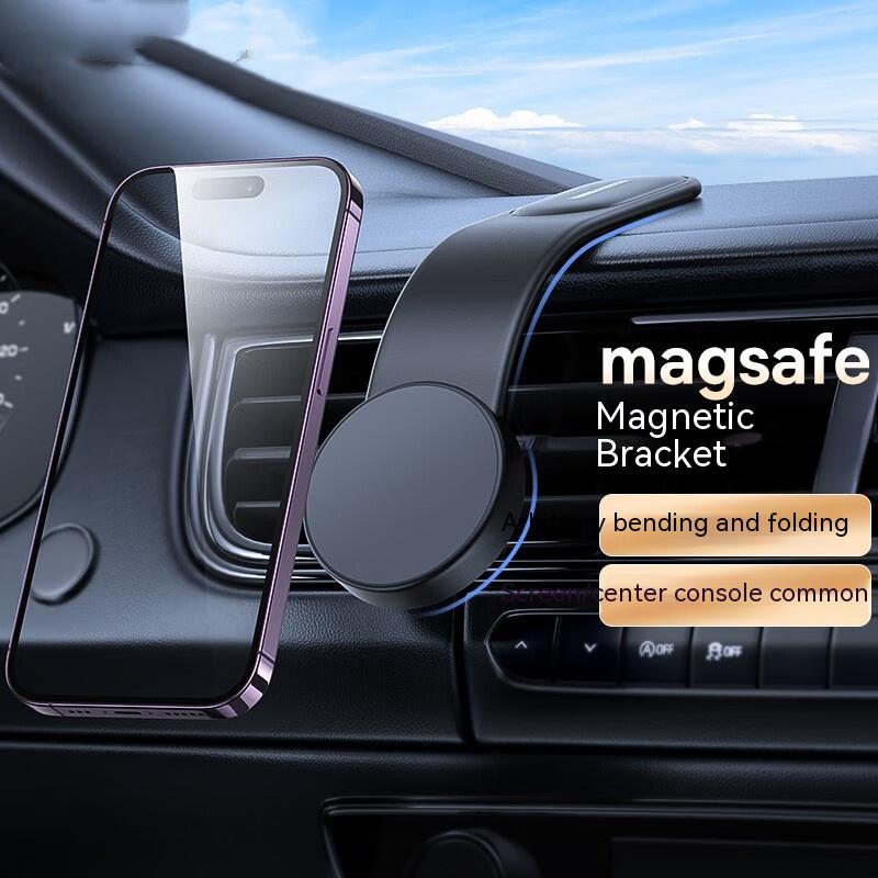 Bendable Magnetic Car Phone Mount with 15 W Wireless Charging