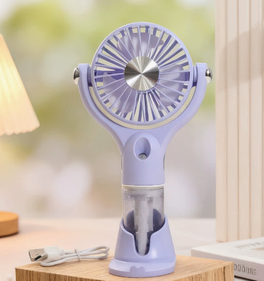 Handheld Mist Spray Fan, 4 Speeds, USB Rechargeable (photo 19)