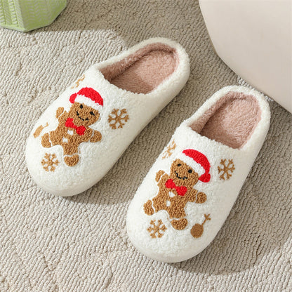 Gingerbread Man Plush House Slippers (photo 7)