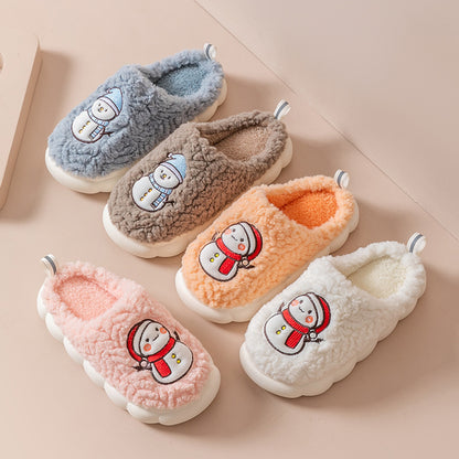 Snowman Plush House Slippers (photo 7)