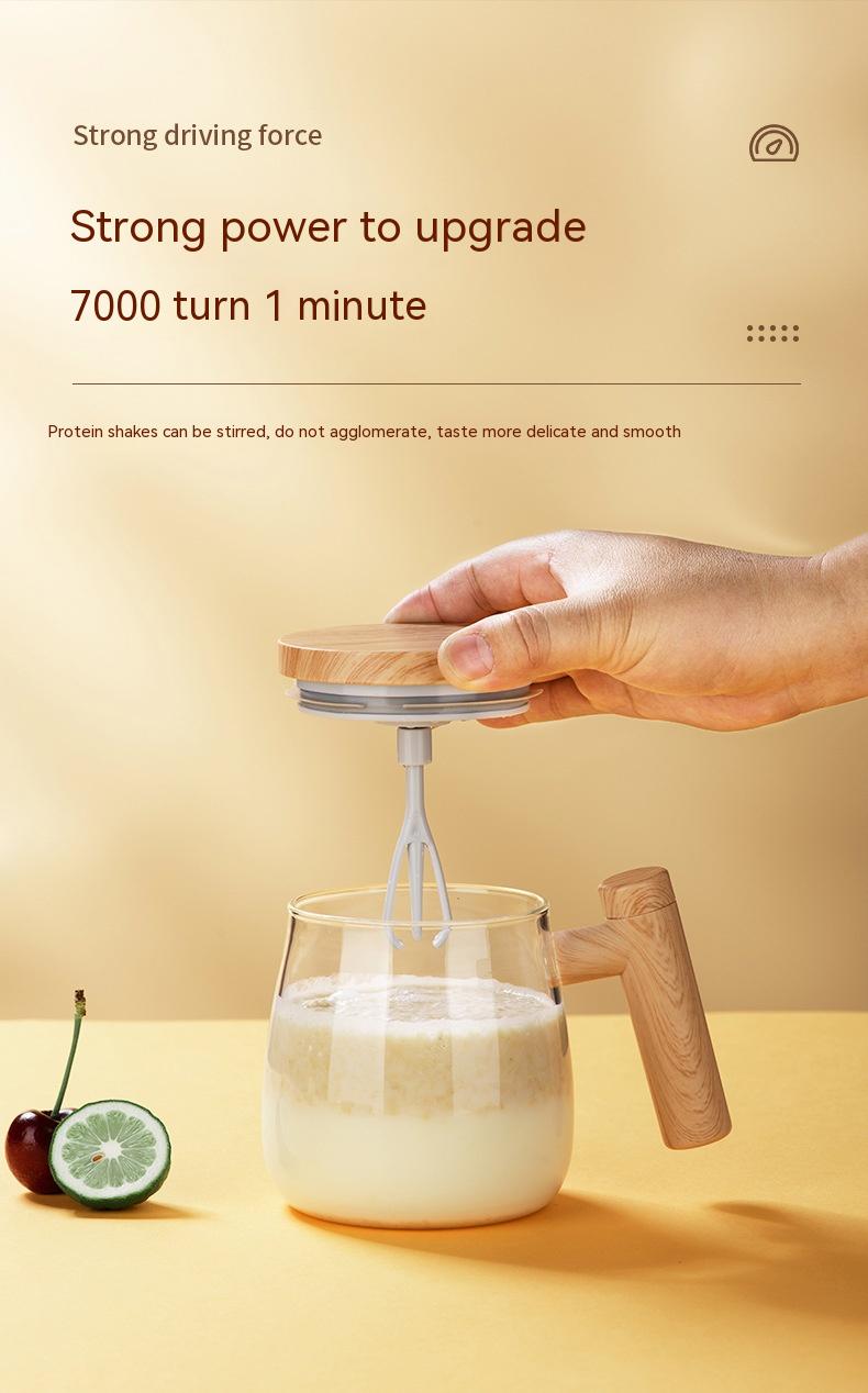 Self-Stirring Glass Coffee Mug, 400 ml (photo 31)