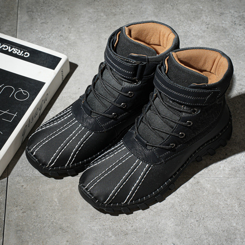 Fleece-Lined Lace-Up Mid-Calf Snow Boots (photo 7)