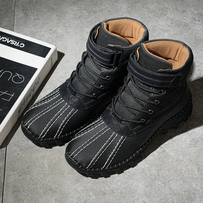 Fleece-Lined Lace-Up Mid-Calf Snow Boots (photo 7)