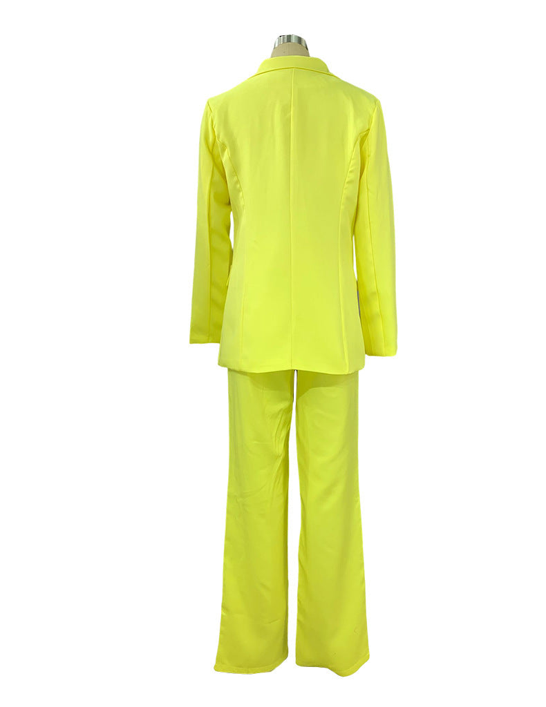 Women's Lapel Blazer and Straight-Leg Pants Set (photo 34)