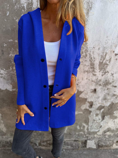 Women's Hooded Single-Breasted Loose Jacket (photo 7)