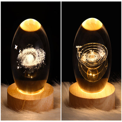 Wood Base Crystal Ball Night Lamp (photo 17)