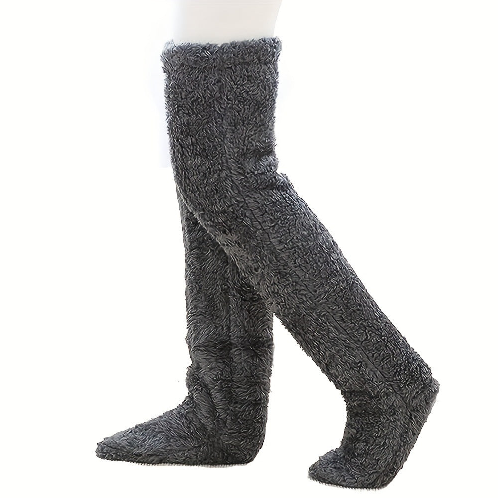 Over-the-Knee Fuzzy Long Socks (photo 45)