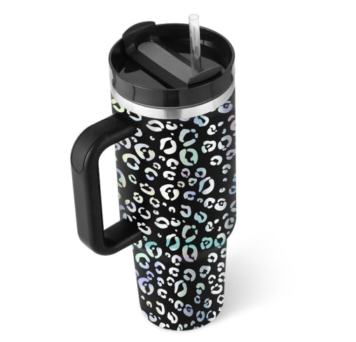 40 oz Insulated Stainless Steel Tumbler with Handle, Lid and Straw (photo 20)