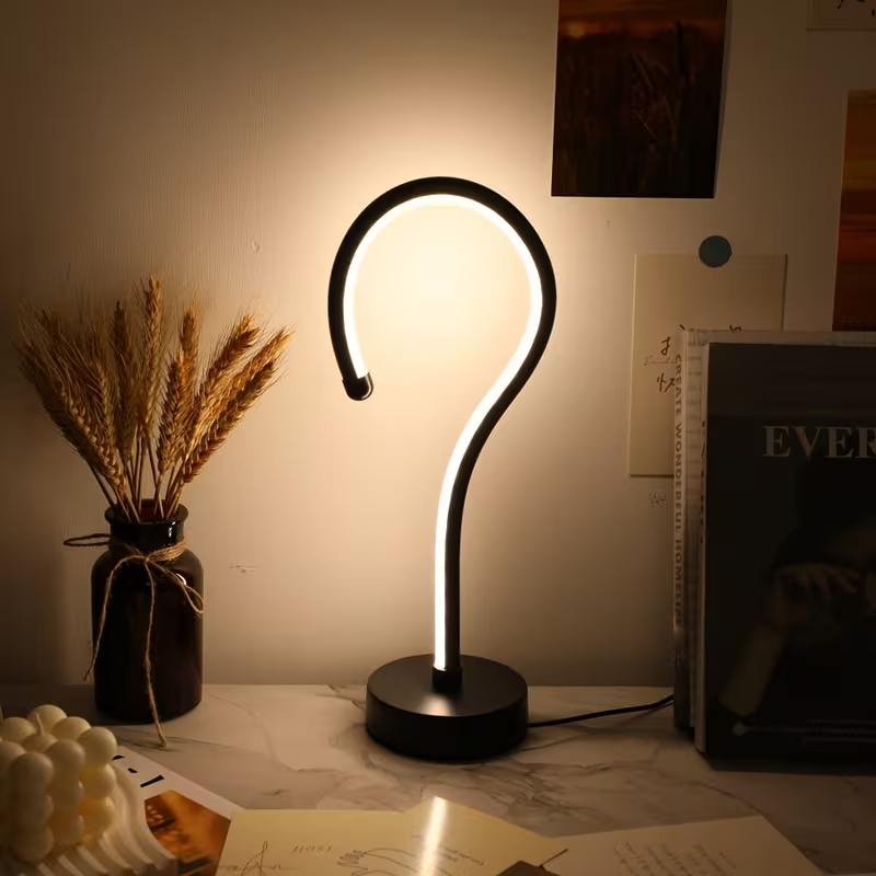 Question Mark Table Lamp, USB, 3 Color Temperatures (photo 3)