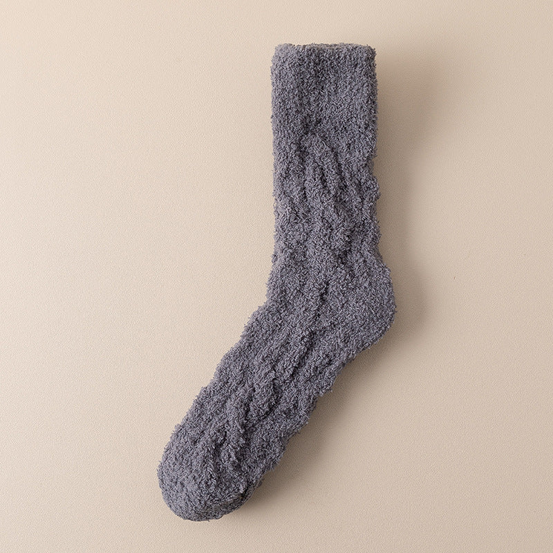 Fuzzy Coral Fleece Socks (photo 7)