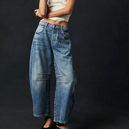 Women's Mid-Rise Wide-Leg Barrel Jeans (photo 42)