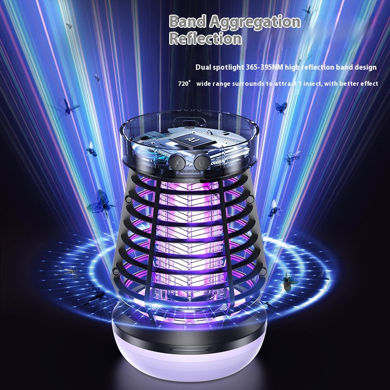 2-in-1 Rechargeable Mosquito Lamp and Bug Zapper Racket (photo 4)