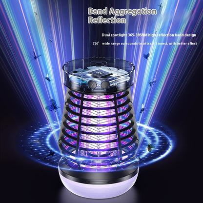 2-in-1 Rechargeable Mosquito Lamp and Bug Zapper Racket (photo 4)