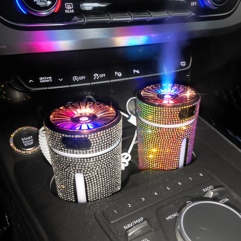 Rhinestone Car Humidifier with LED Light, USB (photo 3)