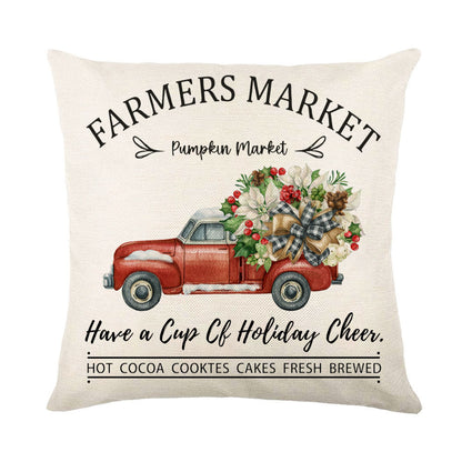 Snowflake Print Christmas Pillow Cover, 45 x 45 cm (photo 22)