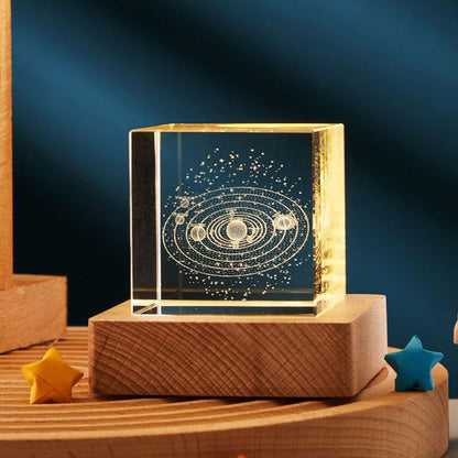 3D Engraved Crystal Cube Night Lamp (photo 3)