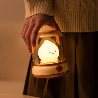 Retro Oil-Lamp Style Rechargeable LED Night Lamp (photo 4)