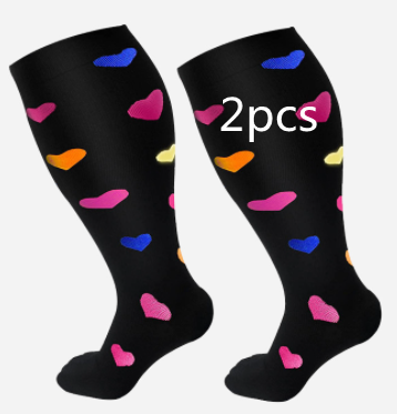 Plus-Size Printed Compression Socks (photo 21)
