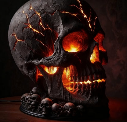 Halloween Skull Desk Lamp with LED Light (photo 7)