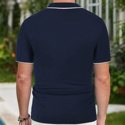 Men's Short-Sleeve Lapel Polo Shirt (photo 4)