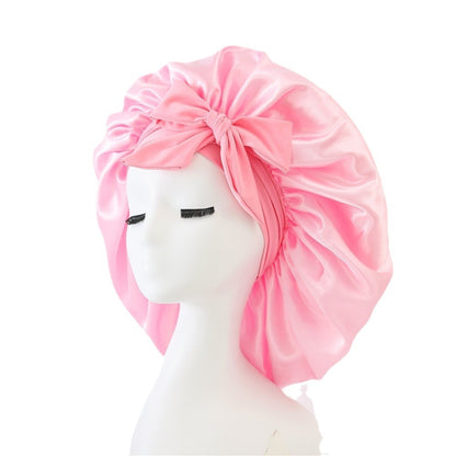 Satin Sleep Bonnet with Ribbon (photo 11)
