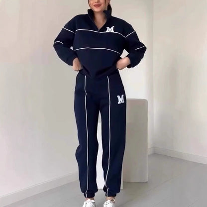 Women's Pullover Sweatshirt and Baggy Sweatpants Set (photo 9)