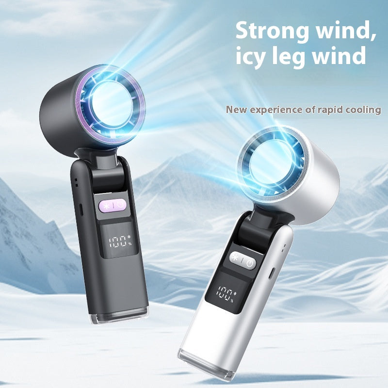 Mini Turbo Handheld Fan with Digital Display, 4000 mAh (photo 4)