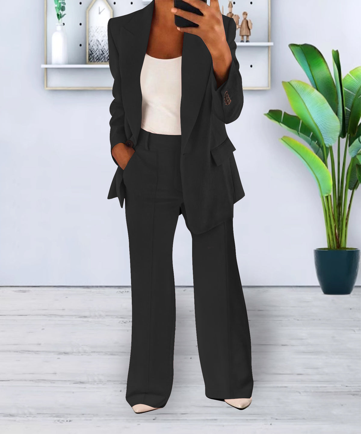 Women's Blazer and Pants Two-Piece Set (photo 2)