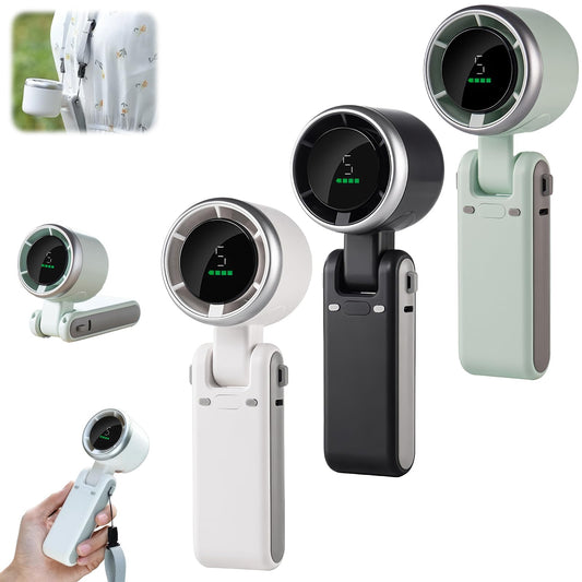Foldable Mini Turbo Fan with Neck Strap, USB-C