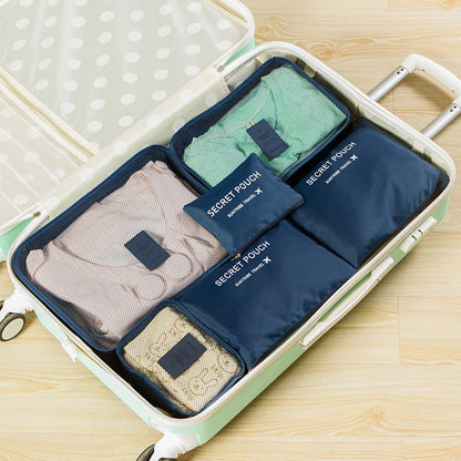 6-Piece Travel Packing Cube Set with Mesh Panels - Navy Blue (photo 5)
