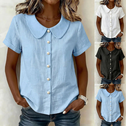 Women's Short-Sleeve Loose Casual Shirt
