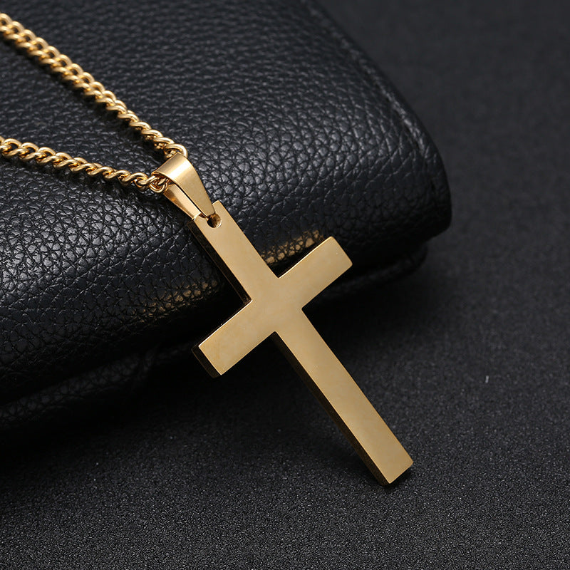 Stainless Steel Cross Pendant Necklace (photo 7)
