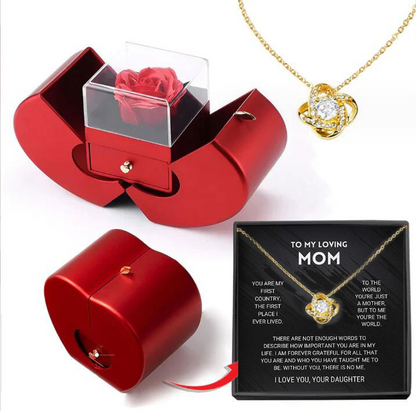 Preserved Rose Apple Gift Box with Necklace (photo 20)