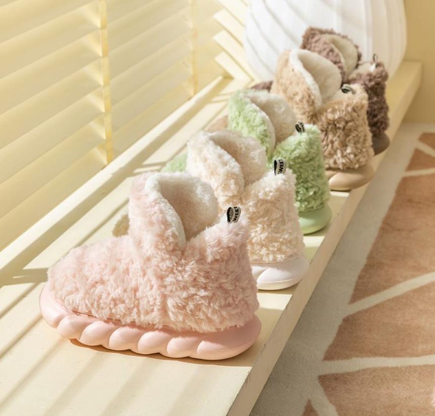 Plush High-Top House Slippers with Thick Sole (photo 8)