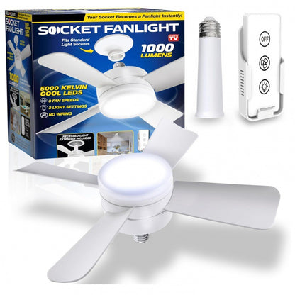 Screw-In LED Light and Fan with Remote, E26 (photo 2)