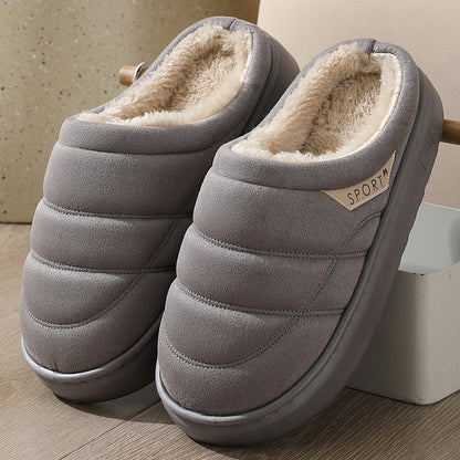 Suede Plush-Lined House Slippers (photo 8)
