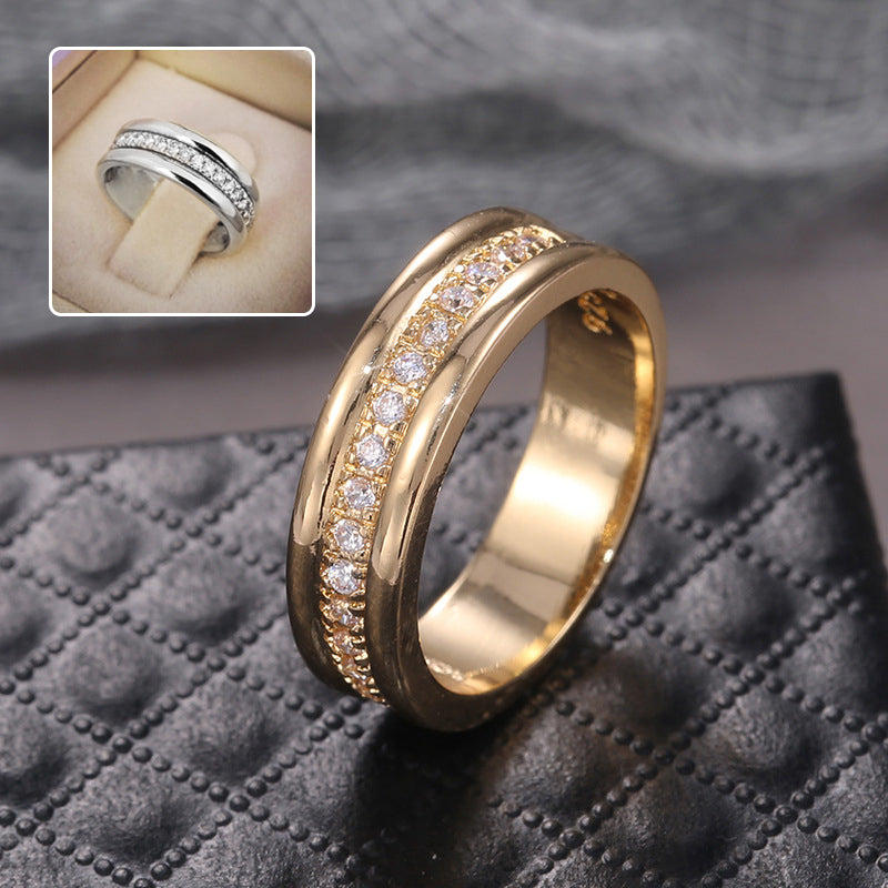 Rhinestone Ring, Gold or White Gold Tone