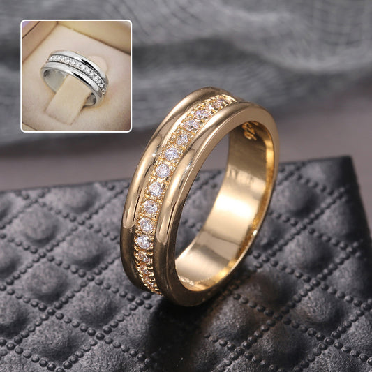 Rhinestone Ring, Gold or White Gold Tone