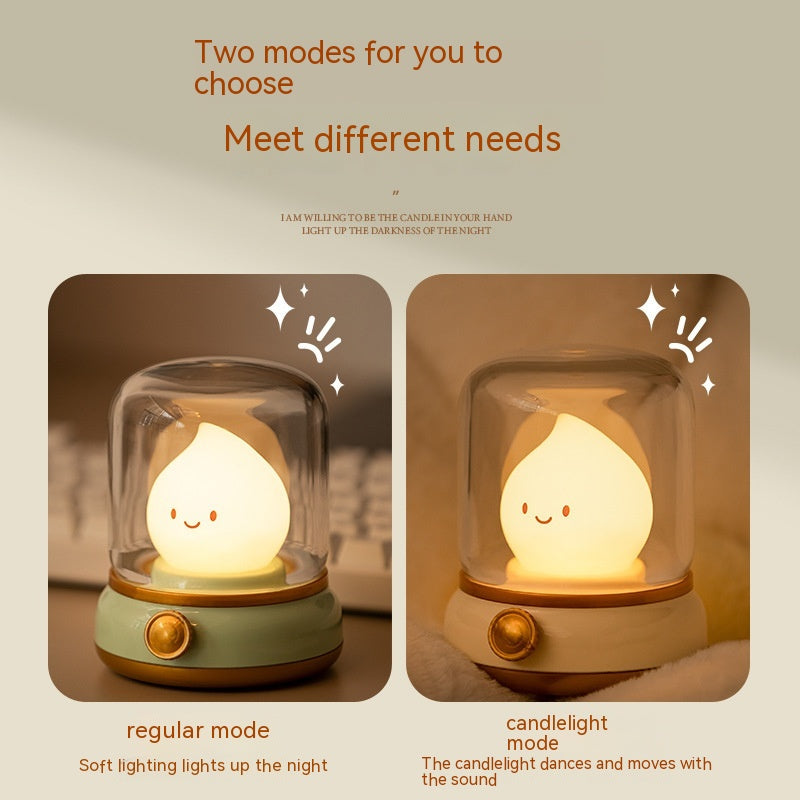 Retro Oil-Lamp Style Rechargeable LED Night Lamp (photo 8)