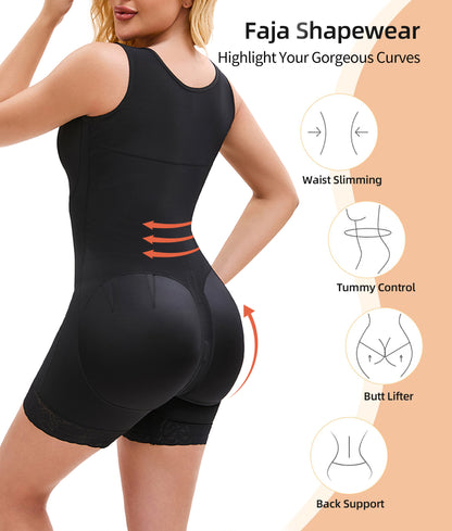 Women's Full-Body Shapewear Bodysuit with Zipper Crotch (photo 2)