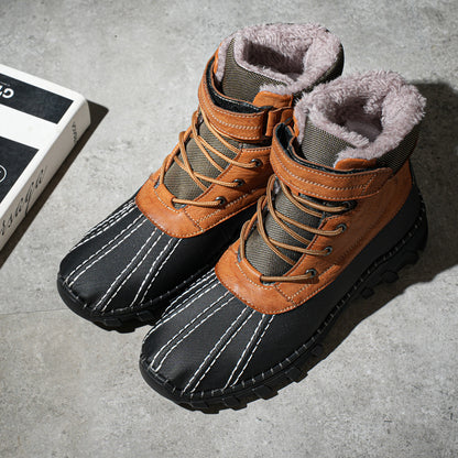 Fleece-Lined Lace-Up Mid-Calf Snow Boots (photo 4)