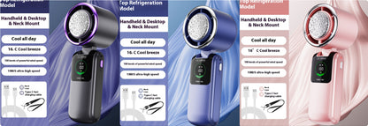 Foldable Handheld Fan with Neck Strap, 4000 mAh (photo 11)