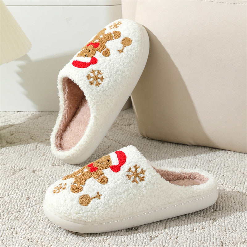 Gingerbread Man Plush House Slippers (photo 6)