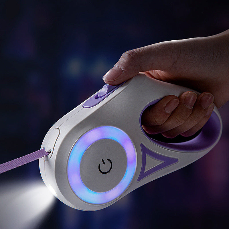 Retractable Dog Leash with LED Light, 3 m or 5 m