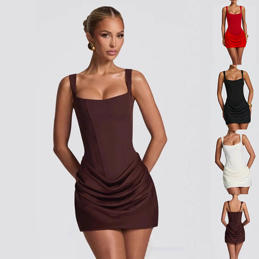 Women's Sleeveless Corset Mini Dress