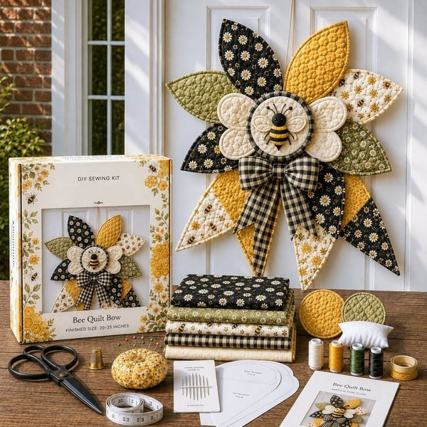 Quilted Patchwork Fabric Craft Piece, Holiday and Animal Designs (photo 9)