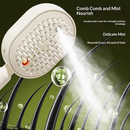 Electric Mist Spray Massage Hair Brush (photo 5)
